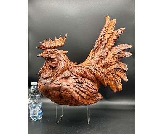Scultura in legno "Gallina" - Primo '900