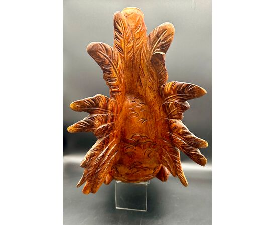 Scultura in legno "Gallina" - Primo '900