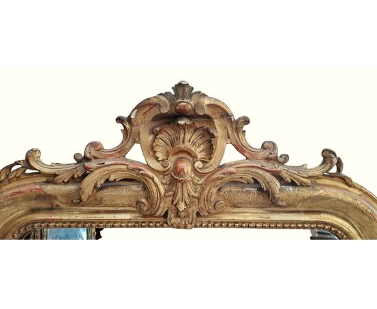 SPECCHIERA IN LEGNO DORATO - FRANCIA - XIX SEC.