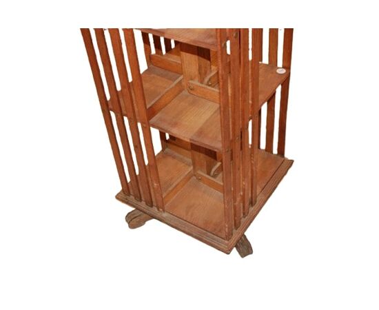 Libreria Girevole alta francese della seconda metà del 1800 in rovere