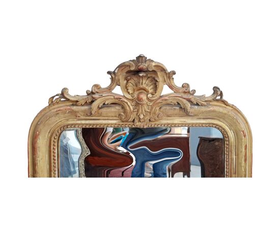 SPECCHIERA IN LEGNO DORATO - FRANCIA - XIX SEC.