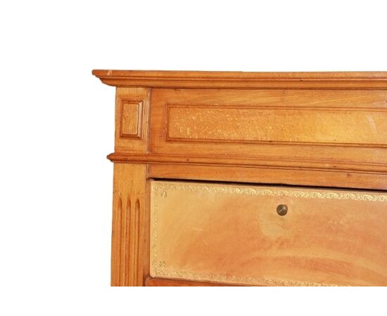 Settimino Porta Documenti in Legno di Ciliegio Pelle Decorata e Cartone