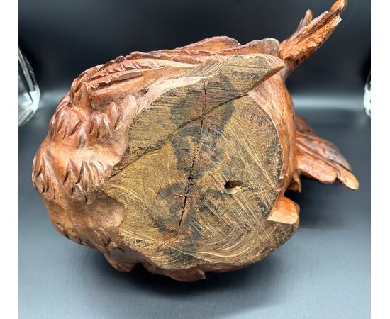 Scultura in legno "Gallina" - Primo '900