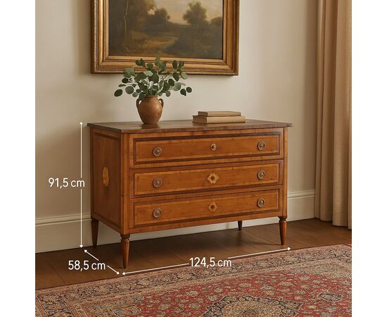Cassettone Neoclassico Lombardia Fine XVIII Secolo