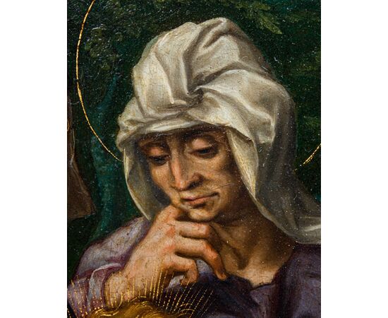 Metà XVII secolo, Scuola rubensiana, Sacra Famiglia con San Giovannino e Elisabetta