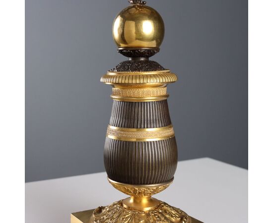 Coppia di Candelabri in Stile Napoleone III Italia Metà '900