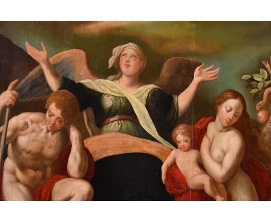 Redenzione di Adamo ed Eva dopo la cacciata dall’Eden, Jacob de Backer (Anversa, 1555 circa – 1585 circa)