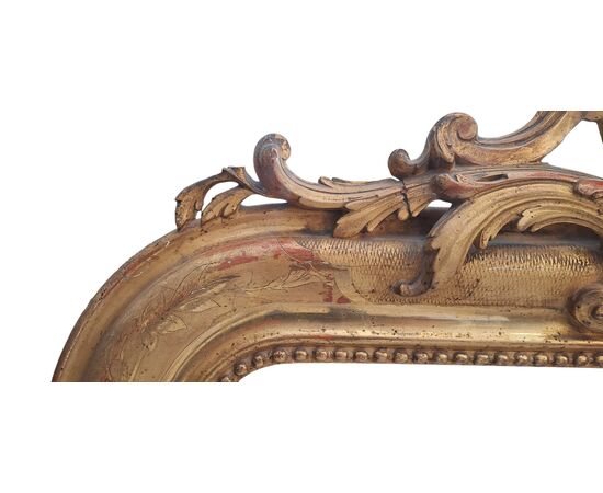 SPECCHIERA IN LEGNO DORATO - FRANCIA - XIX SEC.