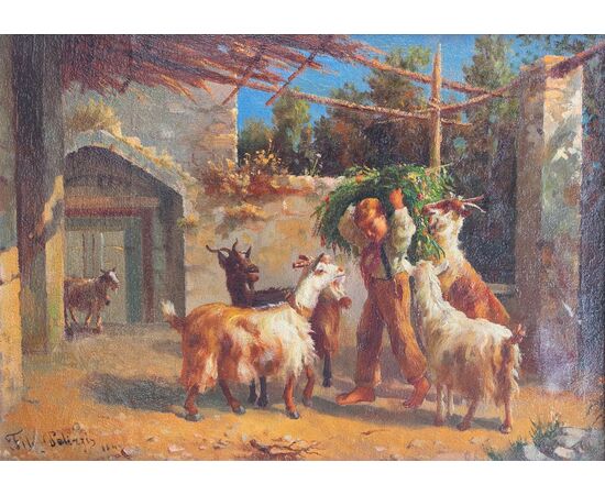 Scena campestre con capre – Filippo Palizzi