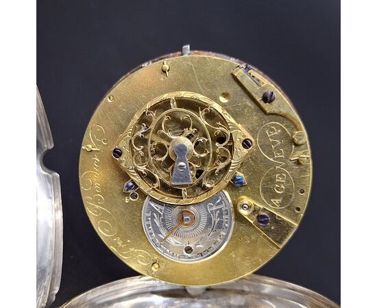 Orologio da tasca antico Freres Bordier, XVIII secolo 