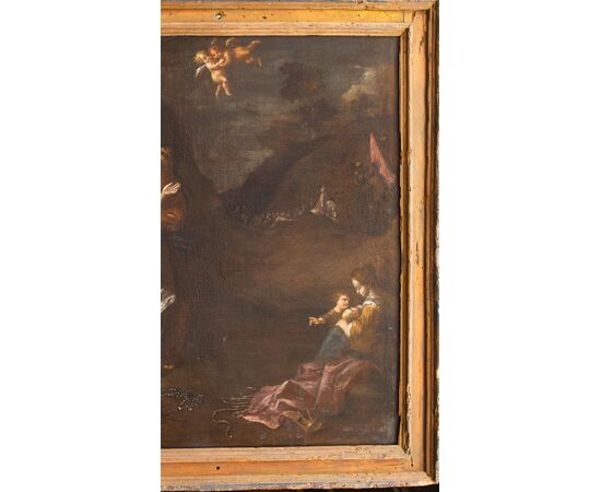 Martirio di Santa - Giovanni Claret (Bruxelles?, 1599 – Savigliano, 2 ottobre 1679) - olio su tela firmato