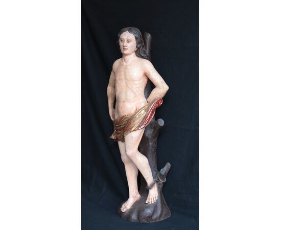 Scultura lignea: San Sebastiano, Italia, '700