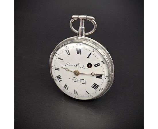 Orologio da tasca antico Freres Bordier, XVIII secolo 