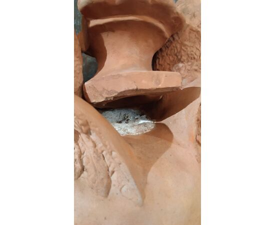 COPPIA DI VASI IN TERRACOTTA NEOCLASSICI FINE DEL XVIII SECOLO