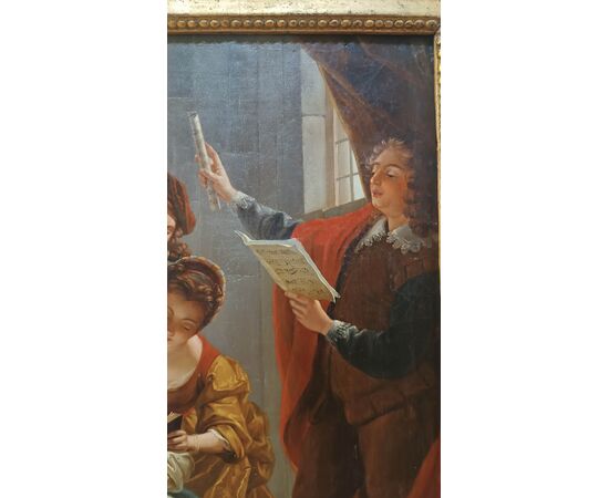 DIPINTO CON PICCOLO CONCERTO META’ XIX SECOLO 