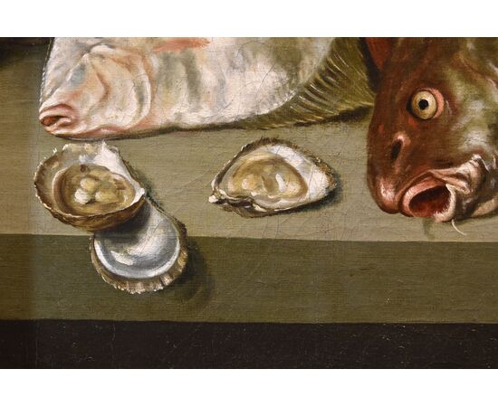 Natura morta con ostriche, pesci ed astici, Alexander van Adriaenssen (Anversa, 1587 - 1661)