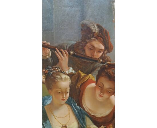 DIPINTO CON PICCOLO CONCERTO META’ XIX SECOLO 