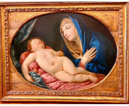 Madonna con il bambino dormiente