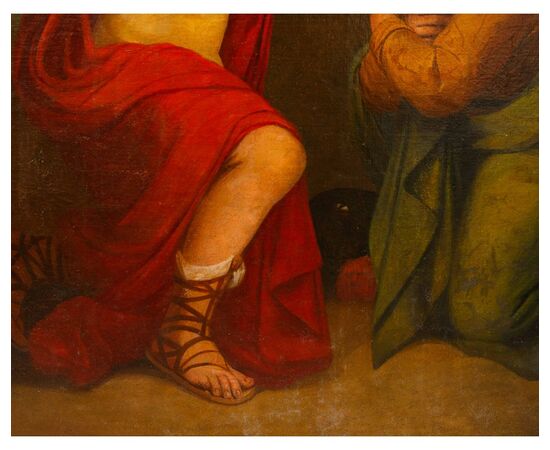 Pittore neoclassico, XIX secolo, Cornelio riceve lo Spirito Santo con Pietro a destra
