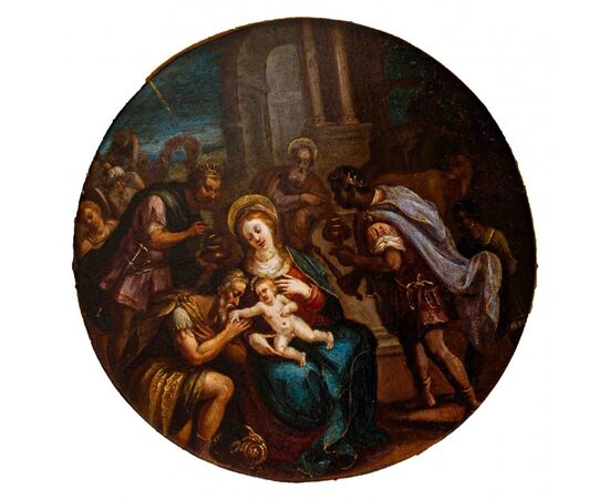 XVII secolo, Scuola fiamminga, Adorazione dei Magi