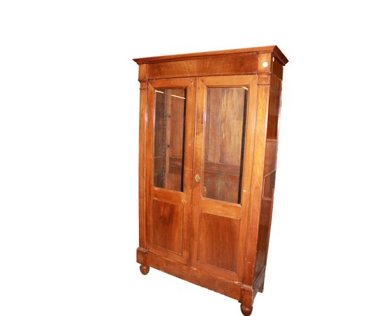 Vetrina Libreria Direttorio in legno di mogano Francese della seconda metà del 1800