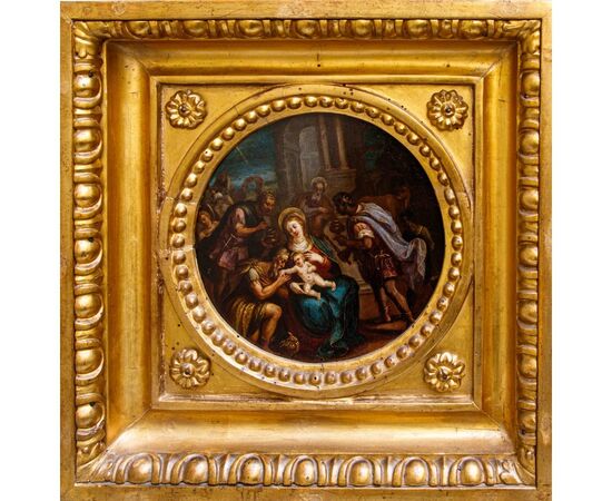 XVII secolo, Scuola fiamminga, Adorazione dei Magi