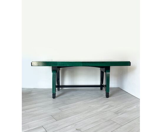 Tavolo da pranzo pergamena verde - Decò 1930