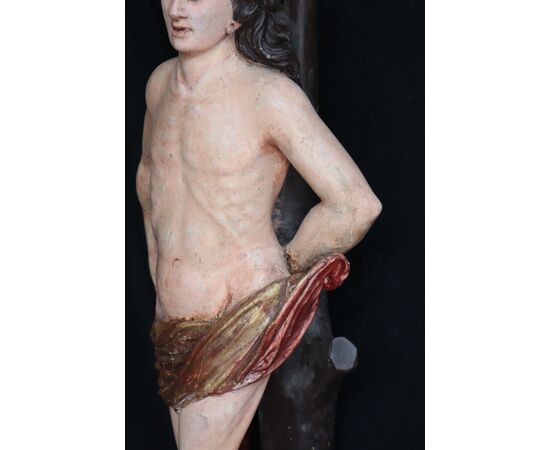 Scultura lignea: San Sebastiano, Italia, '700