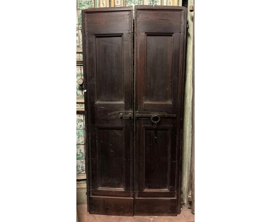 PTCI444 - Portoncino in noce, epoca '600, provenienza Italia centrale, luce cm L 96 x H 215