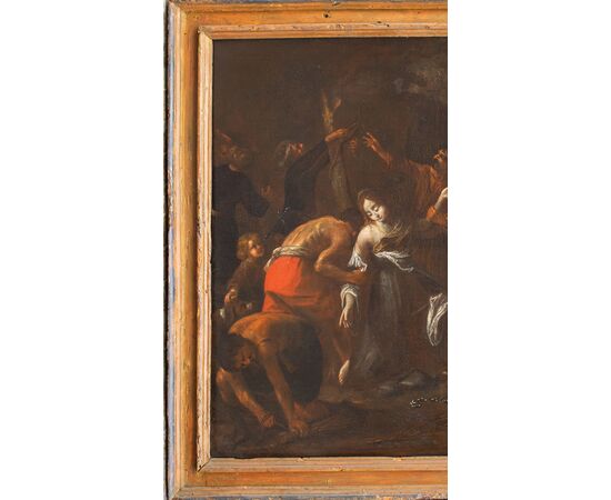 Martirio di Santa - Giovanni Claret (Bruxelles?, 1599 – Savigliano, 2 ottobre 1679) - olio su tela firmato