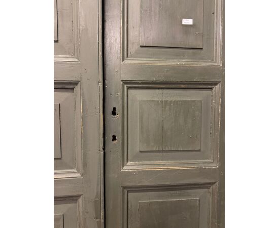PTS894 - N. 3 Porte bifacciali a due battenti, epoca '800, luce cm L 102 x H 115