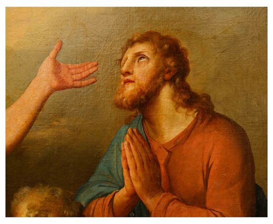 Pittore neoclassico, XIX secolo, Cornelio riceve lo Spirito Santo con Pietro a destra