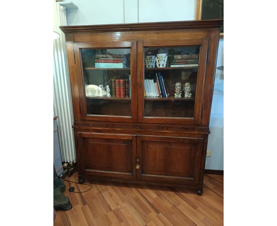 Libreria in noce dell'800