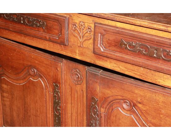 Credenza Provenzale 2 porte di inizio 1800 Francese in Legno di Noce