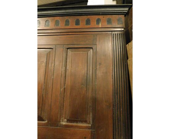 STIP021 - Placard Impero ad un anta in legno di noce chinato, epoca '800, misure cm L 135 x H 220