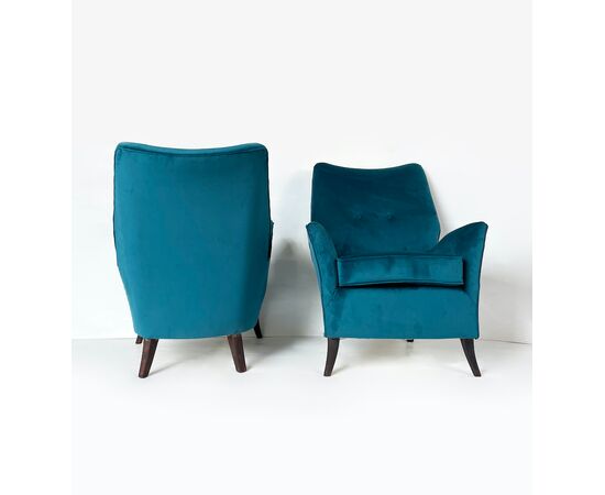 Coppia di poltrone attr. Gio Ponti per ISA Bergamo - 1950