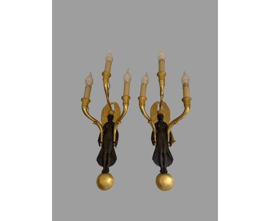 Coppia di appliques impero