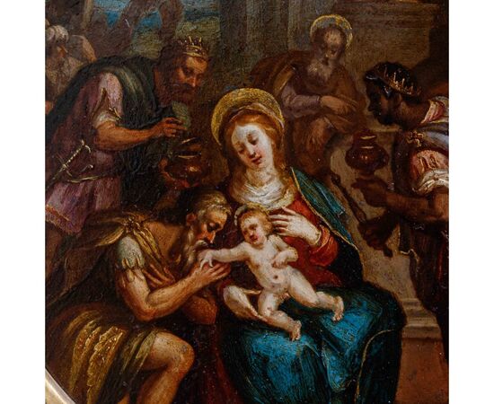 XVII secolo, Scuola fiamminga, Adorazione dei Magi