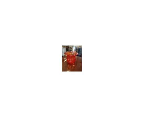 Vaso in vetro arancione