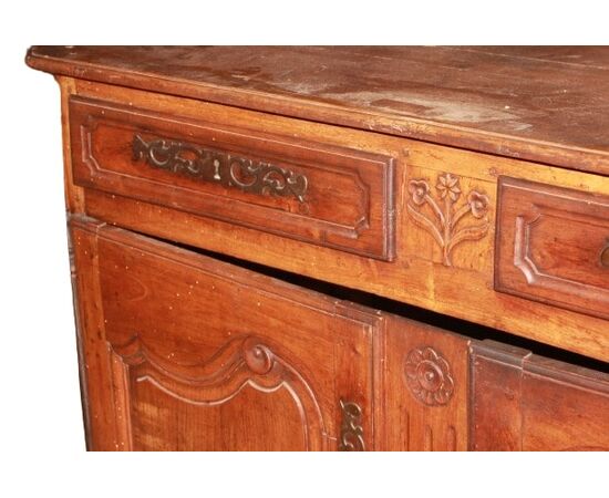 Credenza Provenzale 2 porte di inizio 1800 Francese in Legno di Noce
