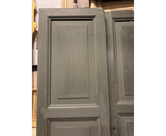 PTS894 - N. 3 Porte bifacciali a due battenti, epoca '800, luce cm L 102 x H 115