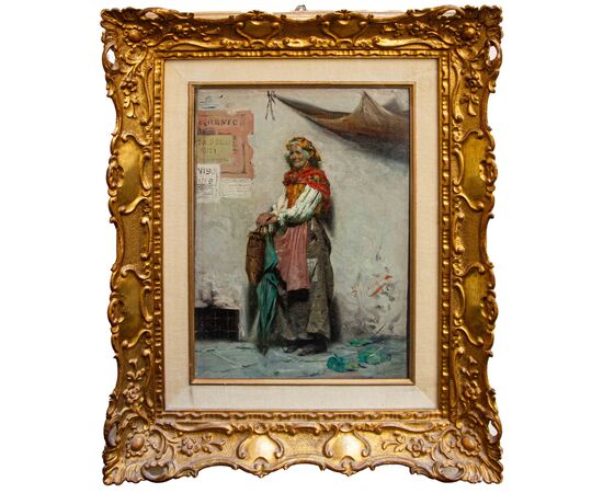 Pompeo Massani (Firenze, 1850 - 1920), Anziana popolana