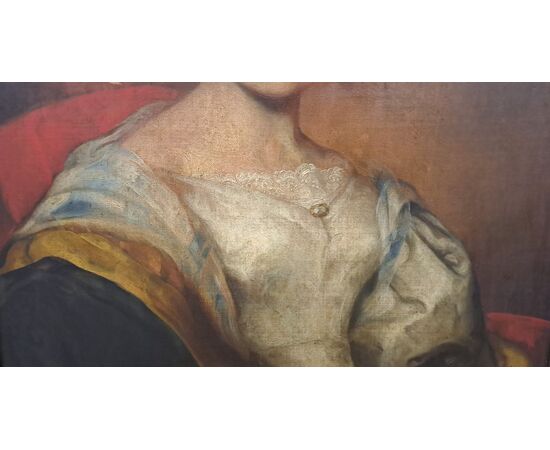 " RITRATTO DI DAMA" - OLIO SU TELA - XIX SEC.