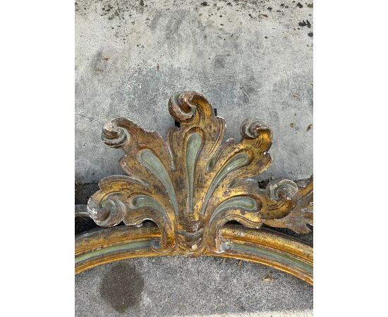  Cornice Barocca Luigi XIV in Legno Laccato e Dorato