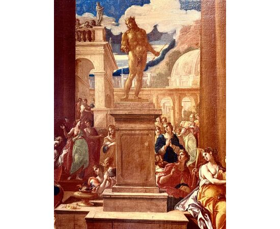 Francesco Perezzoli  detto il Ferrarini o il veronese  “Adorazione di Giove “ con colonnato.