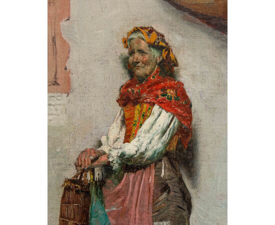 Pompeo Massani (Firenze, 1850 - 1920), Anziana popolana