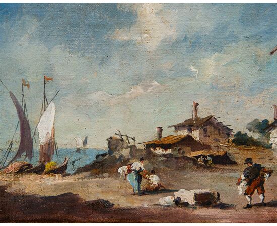 Giuseppe Ponga (Chioggia, 1856 – Venezia, 1925), Capriccio con figure