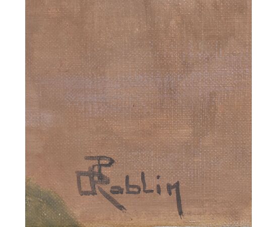 DIPINTI ANTICHI CON FIORI DI ROSE ROSA E PALLON DI MAGGIO, NATURE MORTE, OLIO SU TELA, XX. (QF677)