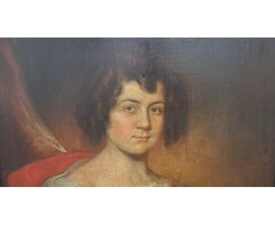 " RITRATTO DI DAMA" - OLIO SU TELA - XIX SEC.