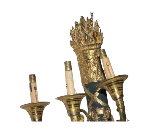 3 Applique francesi di metà 1800 stile Impero in bronzo